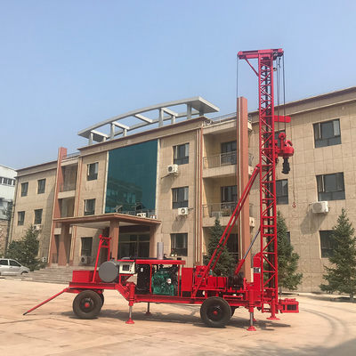 Aanhangwagentype Installatie van de Modder de Roterende Boring, Mobiele Machine van de Boorgatboring 400m Diepte