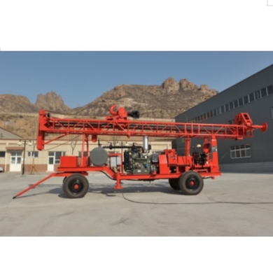 De vierwielige Aanhangwagen zette Boor Rig For Agricultural Irrigation op