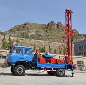 Gl-IIA Vrachtwagen Opgezette Boorrig water well machines for-Hardrock die 300m boren