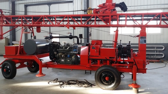 GL - IIA 300m Kleine goed het Boren Rig Portable Trailer Mounted Diesel Motormacht