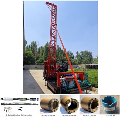 22 kW exploratieboorinstallatie gemonteerd op rupsband / aanhangwagen / steunbalkchassis