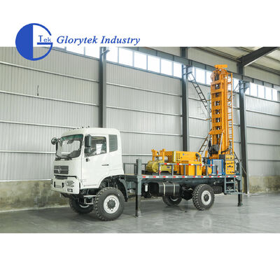 Volledig Hydraulische Dongfeng 4X4 Vrachtwagen Boorput Waterput Boor/Boormachine, 500m Diepte, 105-350mm Gatdiameter